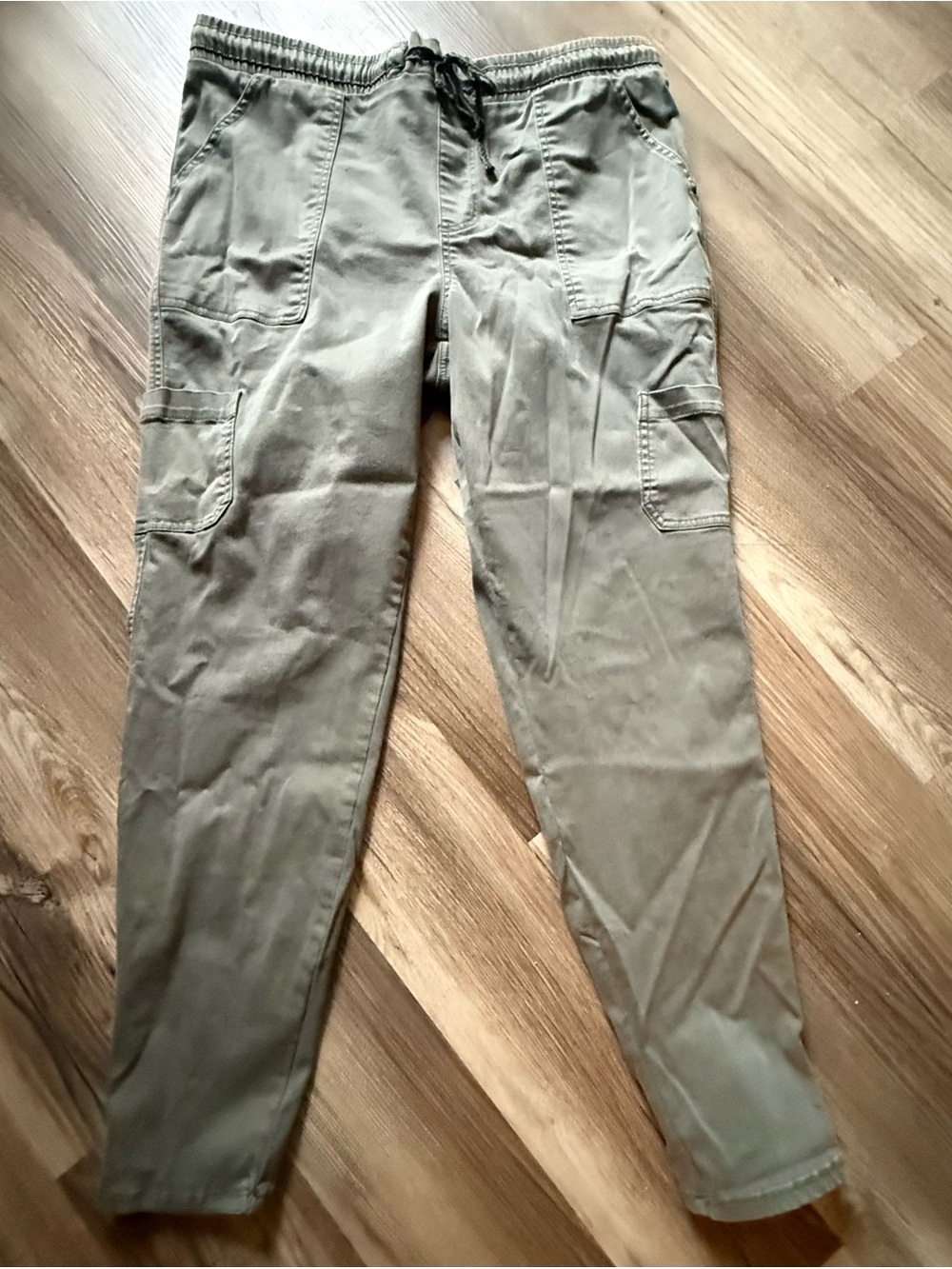 Maurices Olive Green Cargo Pants with Drawstring Waist